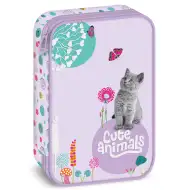 Ars Una: Cute Animals - Kitten mehrstöckiges Federmäppchen 15,5x22,5x4,5cm