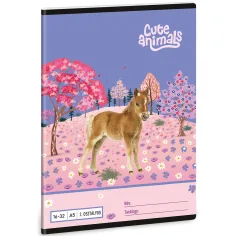 Ars Una: Cute Animals - Pferd, liniertes Heft für die 2. Klasse, A/5, 16-32