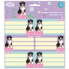 Ars Una: Cute Animals Aussie – verpackte Heftaufkleber mit Hundemotiv, 3×6 Stück