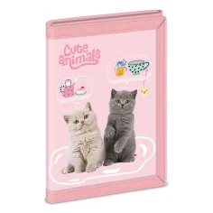 Ars Una: Cute Animals Tea Party, Geldbörse mit Katzenmotiv, 9 x 12,5 x 2 cm