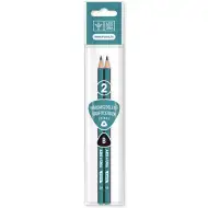 Ars Una: Dreikantiger gestreifter B Graphitstift 2er-Pack