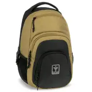 Ars Una: Dune braun-schwarzer AU-2 Schulranzen, Rucksack 32x46x22cm