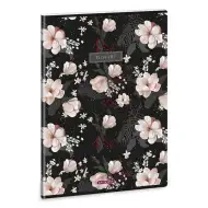 Ars Una: Flowery Black extra Heftklammern glattes Heft A/4