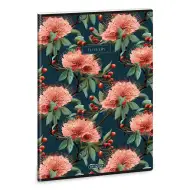 Ars Una: Flowery Green extra Ringbuch kariertes Heft A/4