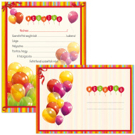 Ars Una: Fröhliches 10er-Einladungsset mit Luftballons und Umschlägen