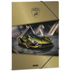 Ars Una: Gelbe Lamborghini-Mappe mit Gummizug, A4-Format