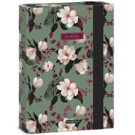 Ars Una: Grüne, geblümte Heftbox A5