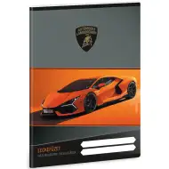 Ars Una: Hausaufgabenheft A5, 38 Blatt, mit orangefarbenem Lamborghini-Motiv