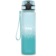 Ars Una: Ice – weiß-hellblau verlaufende, matte, BPA-freie Trinkflasche, 600 ml