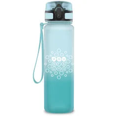Ars Una: Ice – weiß-hellblau verlaufende, matte, BPA-freie Trinkflasche, 600 ml