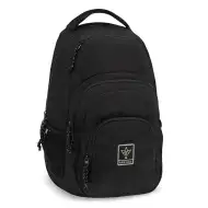 Ars Una: Jet AU-2 abgerundeter schwarzer Schulranzen, Rucksack 32x46x22cm