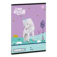 Ars Una: Niedliche Tiere – Einhorn A/5 liniertes Heft für die 1. Klasse 14-32