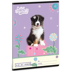 Ars Una: Niedliche Tiere - Aussie A5, liniertes Heft für die 1. Klasse, 14-32