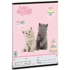 Ars Una: Niedliche Tiere - Teeparty liniertes Heft A/5 21-32