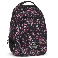 Ars Una: Pearl Blossom Black Blumen AU-6 Schultasche, Rucksack 34x45x26cm