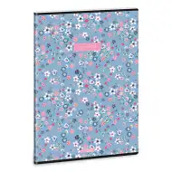 Ars Una: Pearl Blossom blaues extra geheftetes kariertes Heft A/4
