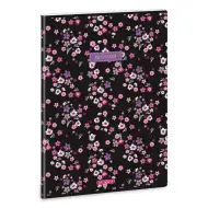 Ars Una: Pearl Blossom schwarzes extra geheftetes glattes Heft A/4