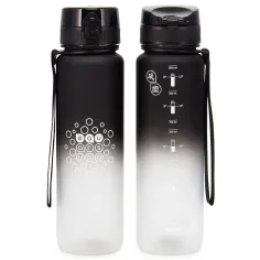 Ars Una: Schwarz-weiße BPA-freie Motivationsflasche 1000ml Bild 2