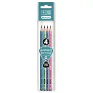 Ars Una: Schwarzer Stern gemustertes dreieckiges Graphitstift-Set HB