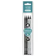 Ars Una: Schwarzes Holz, sternförmiges dreieckiges Graphitstift-Set HB