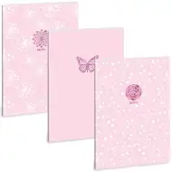 Ars Una: Soft Touch Pink Spring extra geheftetes kariertes Heft A/4