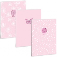 Ars Una: Soft Touch Pink Spring extra mit Heftklammern, liniertes Heft A4