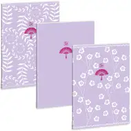 Ars Una: Soft Touch Purple Spring extra geheftetes kariertes Heft A/4
