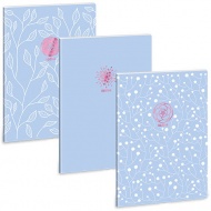 Ars Una: Soft Touch Skyblue Spring extra Heft mit Klammerbindung, kariert, A4