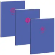 Ars Una: Soft Touch Violet Spring extra Heftklammern kariertes Heft A/4