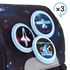 Ars Una: Space Explorer Easy-Pack Schultasche, Rucksack 27x38x18 cm Bild 6