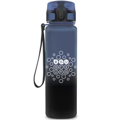 Ars Una: Stormy Night blau-schwarz verlaufende, matte BPA-freie Trinkflasche, 600 ml