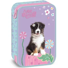 Ars Una: Süße Tiere Aussie mit Hundemotiv – mehrstöckiges Federmäppchen, 15,5 x 22,5 x 4,5 cm