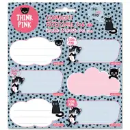 Ars Una: Think Pink Katzen-Heftetiketten 3x6 Stück