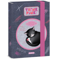 Ars Una: Think Pink süße Heftbox mit Katzenmotiv A5