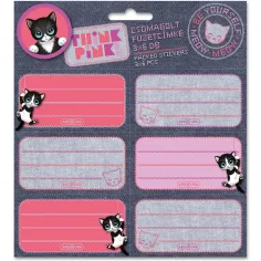 Ars Una: Think Pink verpackte Heftaufkleber, 3×6 Stück