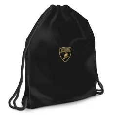 Ars Una: Turnbeutel/Sporttasche für Teenager mit Lamborghini-Logo, 37,5 x 46 cm