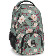 Ars Una: blumengrüner Schulrucksack AU-2 32 x 46 x 22 cm