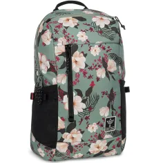 Ars Una: blumig-grüner Schulranzen/Rucksack AU-17 32 x 47 x 18 cm