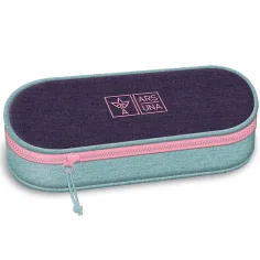 Ars Una: großes Federmäppchen in Lila und Türkis, 23 x 5,5 x 9 cm