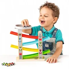 Autobahn-Set mit vier kleinen Autos Spielset - Woodyland Bild 3