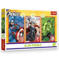 Avengers: Unsere Helden 3x50 Teile Puzzle - Trefl