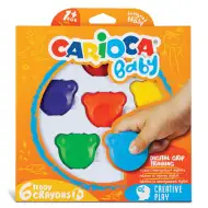 Baby Teddy Bärenform Wachsmalstifte 6 Stück - Carioca