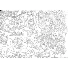 Bambi 2-in-1 60-teiliges Puzzle und Malset 50x35cm - Lisciani Bild 3