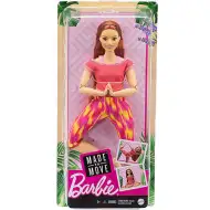 Barbie: Bewegliche Yoga-Puppe mit roten Haaren und rotem Oberteil - Mattel