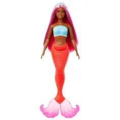 Barbie Dreamtopia: Meerjungfrau Puppe mit rosa Haaren und korallenfarbener Flosse - Mattel Bild 2