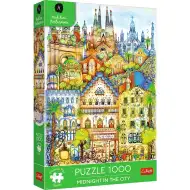 Barcelona um Mitternacht 1000-teiliges Premium-Plus-Qualitätspuzzle – Trefl