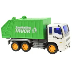Bau-LKW: Müllwagen mit Schwungradantrieb 19cm Bild 2
