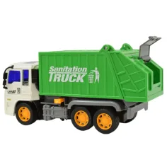 Bau-LKW: Müllwagen mit Schwungradantrieb 19cm Bild 4
