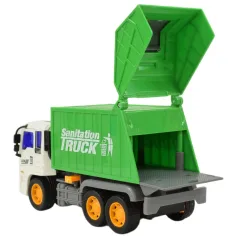 Bau-LKW: Müllwagen mit Schwungradantrieb 19cm Bild 5