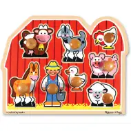 Bauernhof Holzform-Puzzle mit Griffen - Melissa &amp; Doug